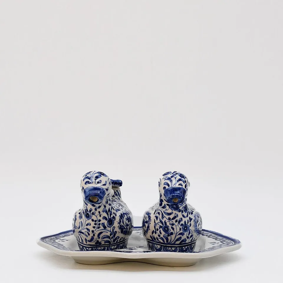 luisa-paix-o-arts-table-service-huile-vinaigre-coimbra-bleu image 1