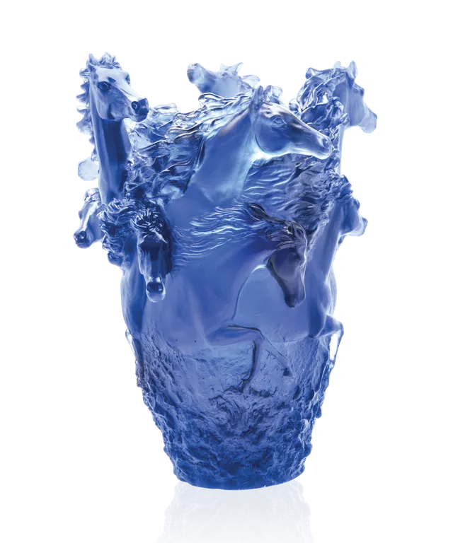 daum-univers-animalier-cavalcade-vase-bleu image 1