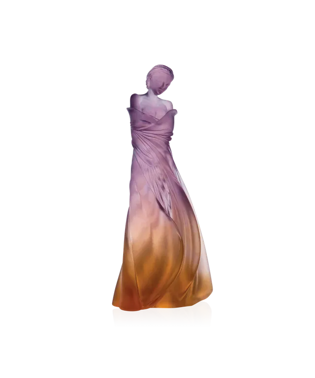 daum-l-hiver-en-soi-sculpture-cristal-ambre-rose image 1