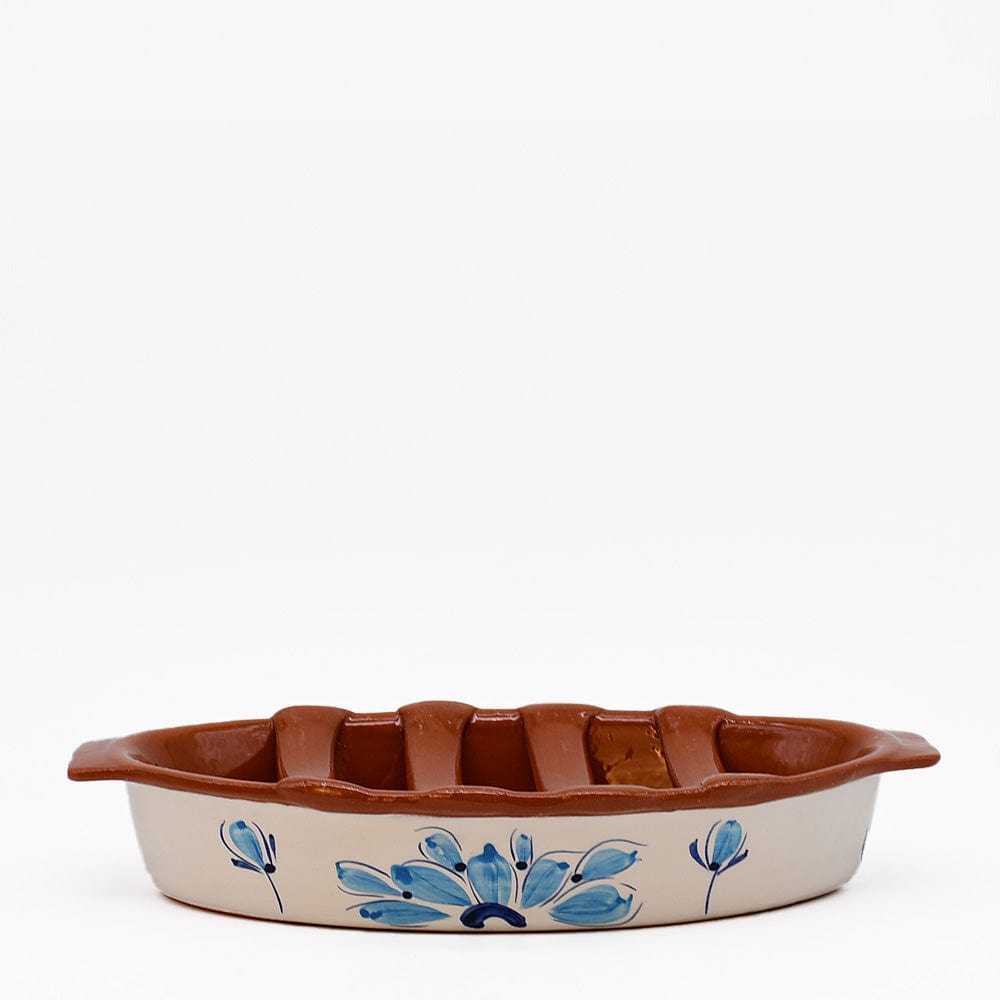luisa-paix-o-grille-chouri-o-plat-turquoise-24x13cm-argile image 1
