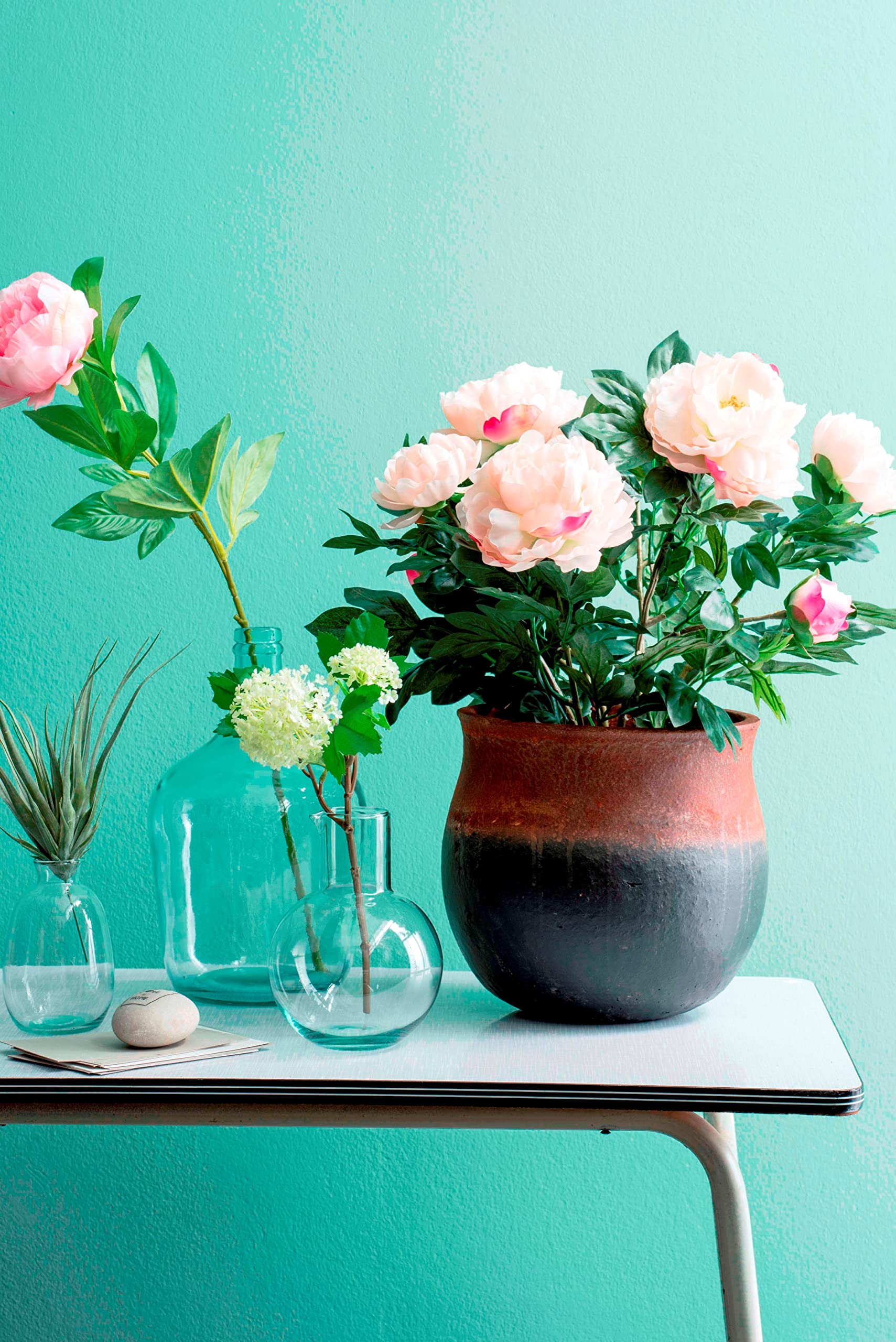 mica-decorations-pivoine-artificielle-saumon-pot-campana-50-cm image 2