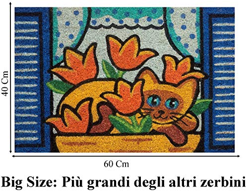baroni-home-paillasson-chats-siamois-tulipes-60x40-cm image 8