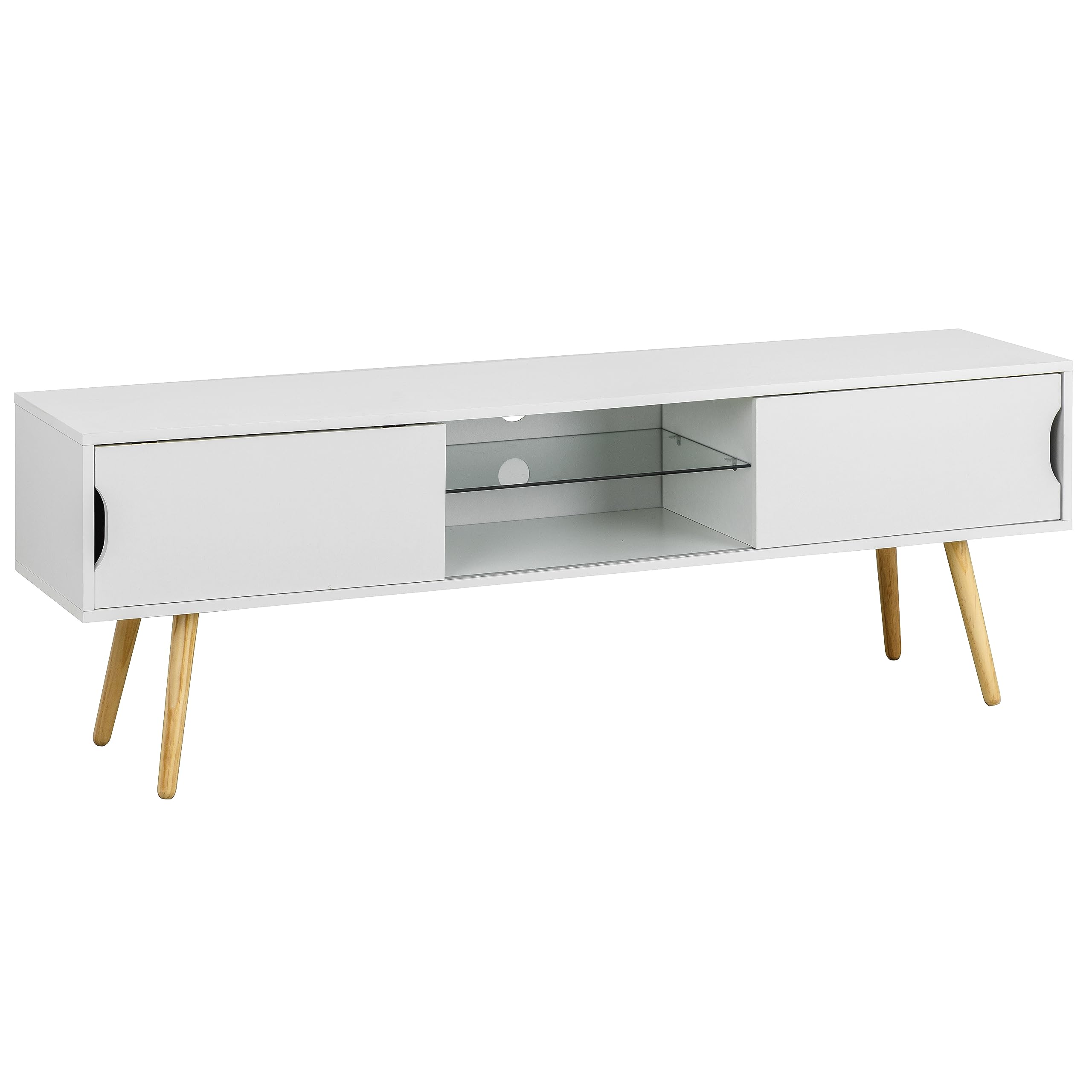 baroni-home-mobili-meuble-tv-blanc-porte-coulissante-150-cm image 1