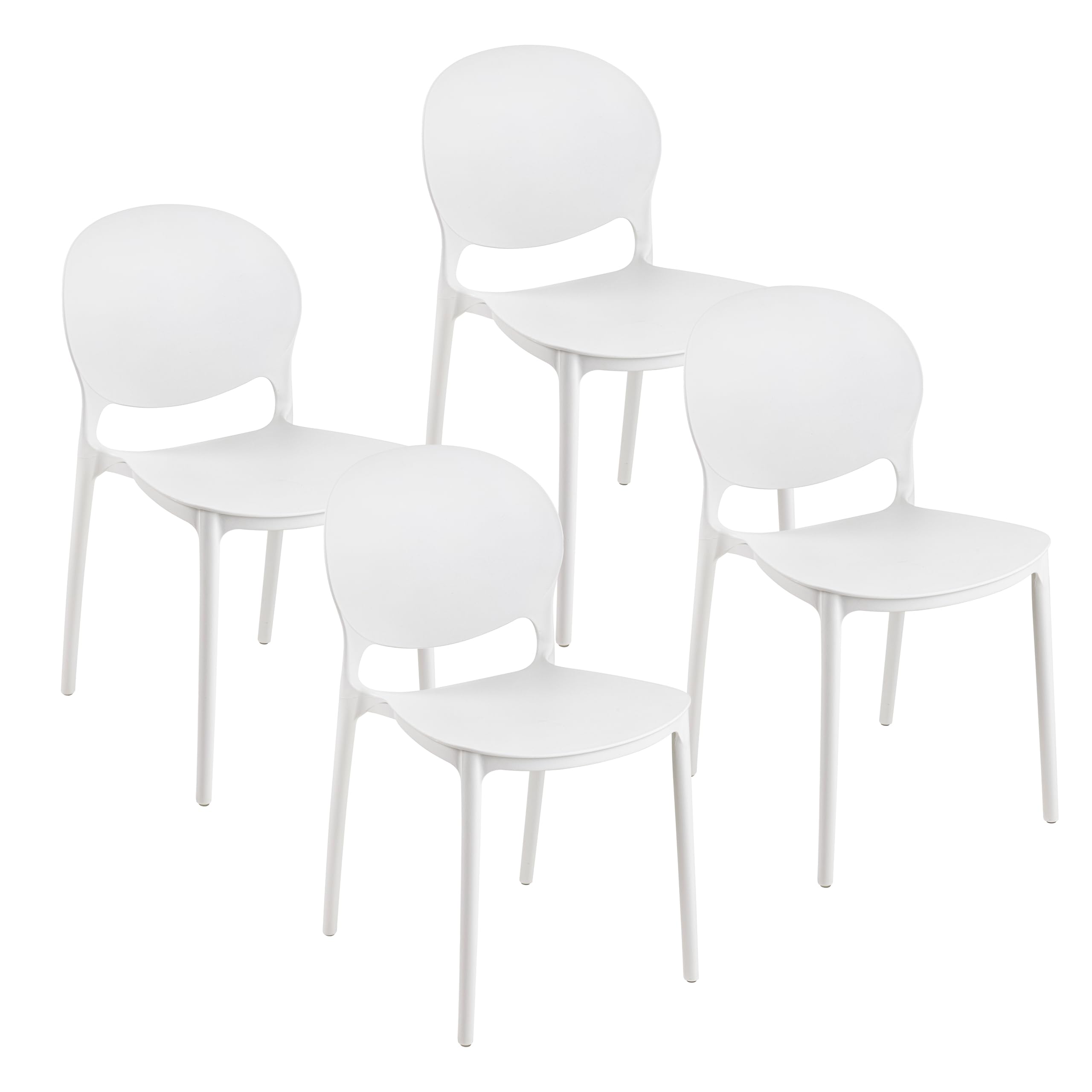 baroni-home-sedie-set-4-chaises-plastique-blanc-empilables-46x50x80 image 1