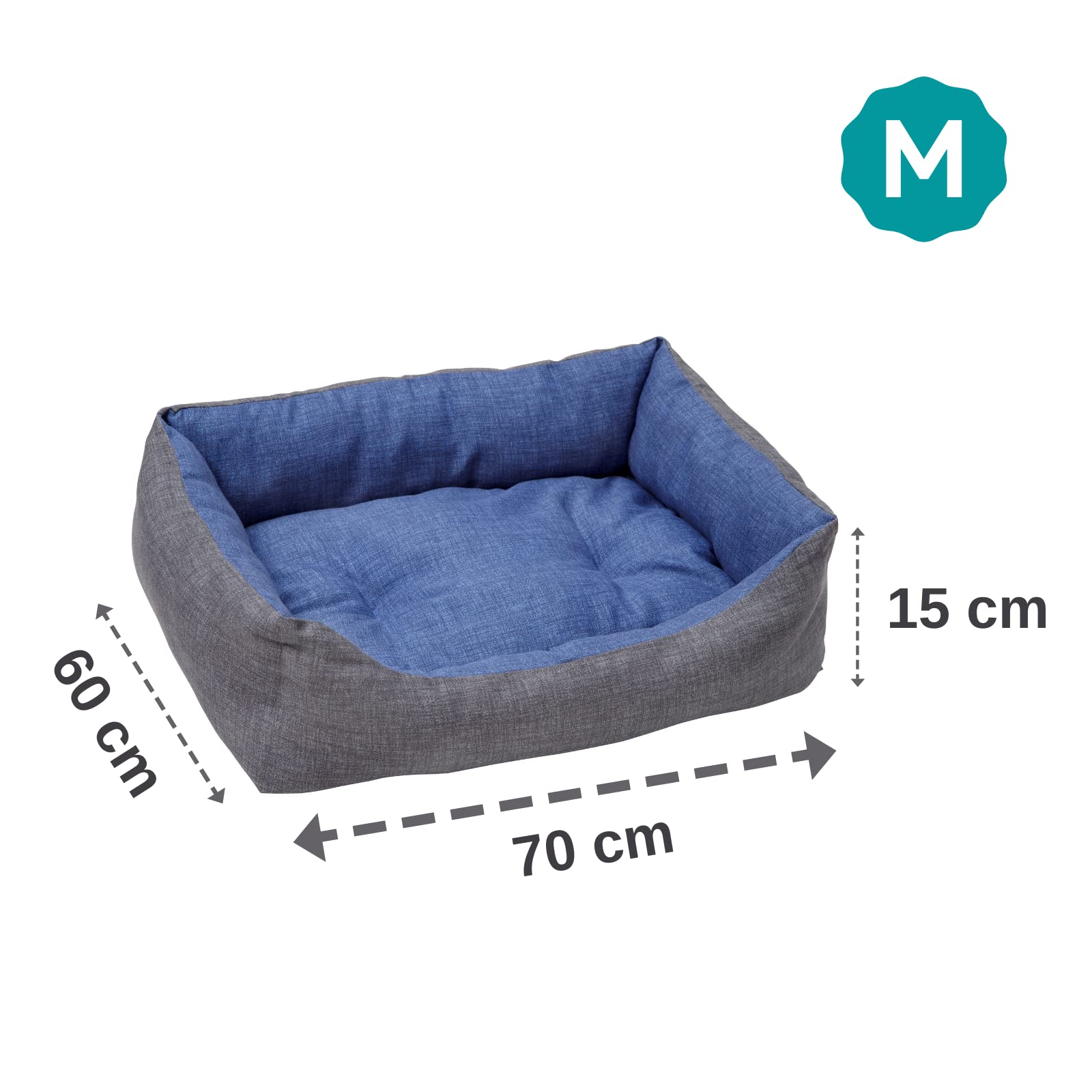 baroni-home-pet-niche-chien-chat-m-60x70cm-gris-bleu image 5