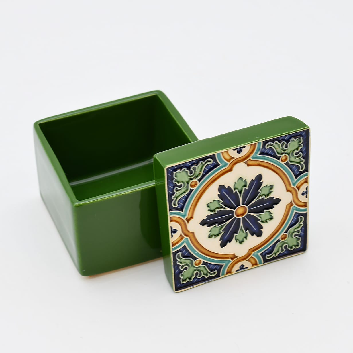 luisa-paix-o-azulejos-bo-te-secrets-c-ramique-verte-6x6cm image 4