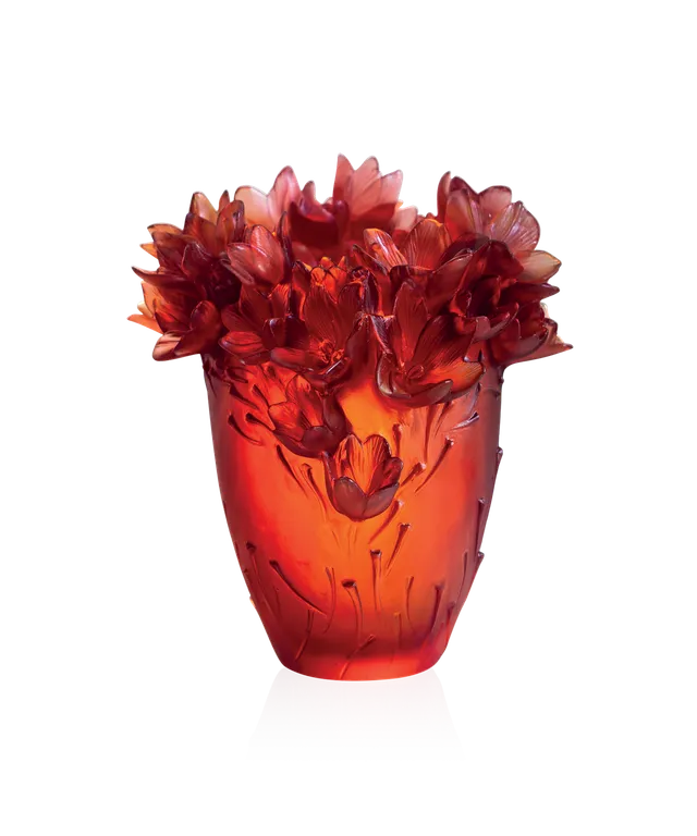 daum-safran-vase-grand-mod-le-cristal-orange-rouge image 1