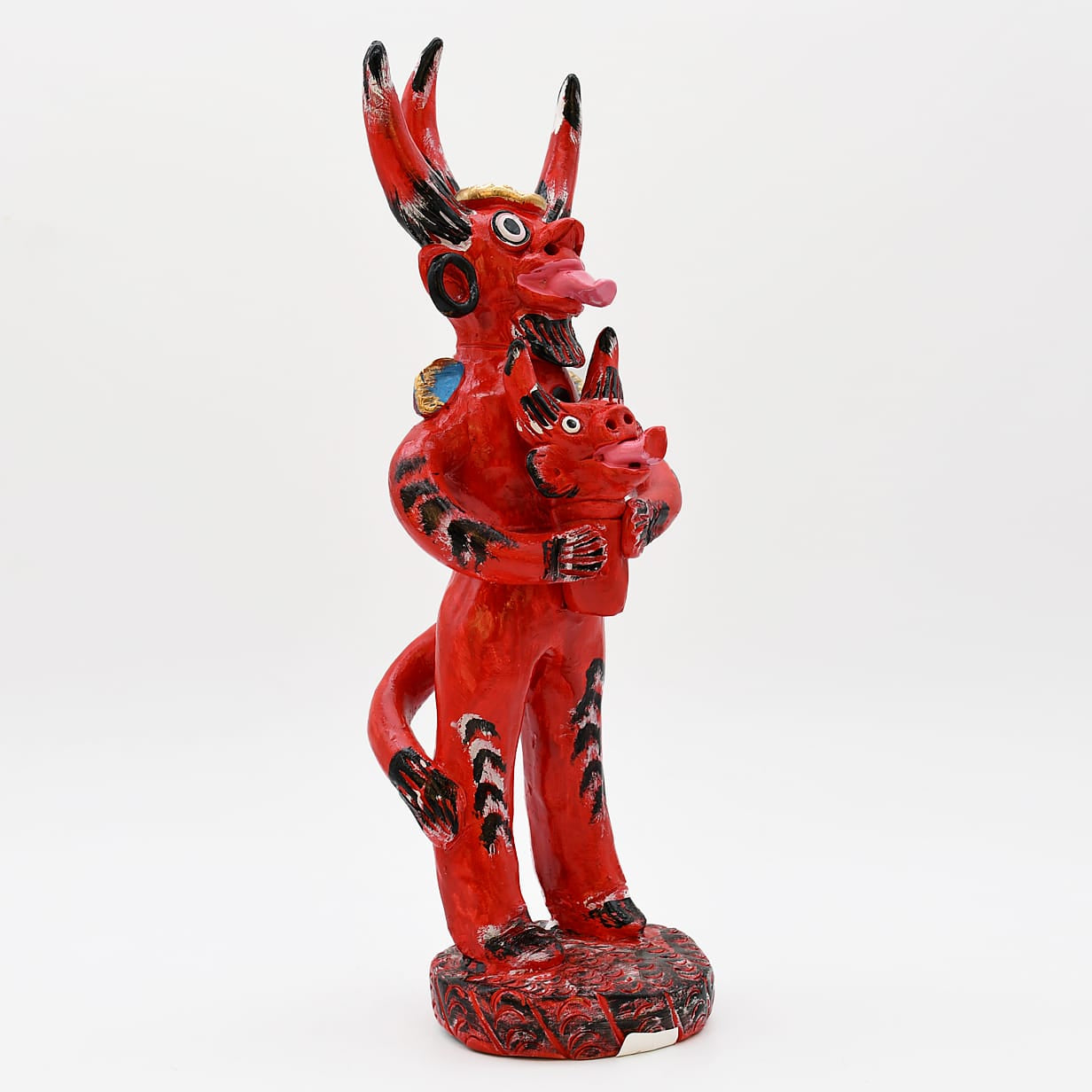 luisa-paix-o-diabo-de-tr-s-cornos-30cm-statuette-rouge image 3