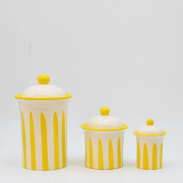luisa-paix-o-costa-nova-mar-bo-te-cuisine-c-ramique-jaune-12-cm-fait-main image 1