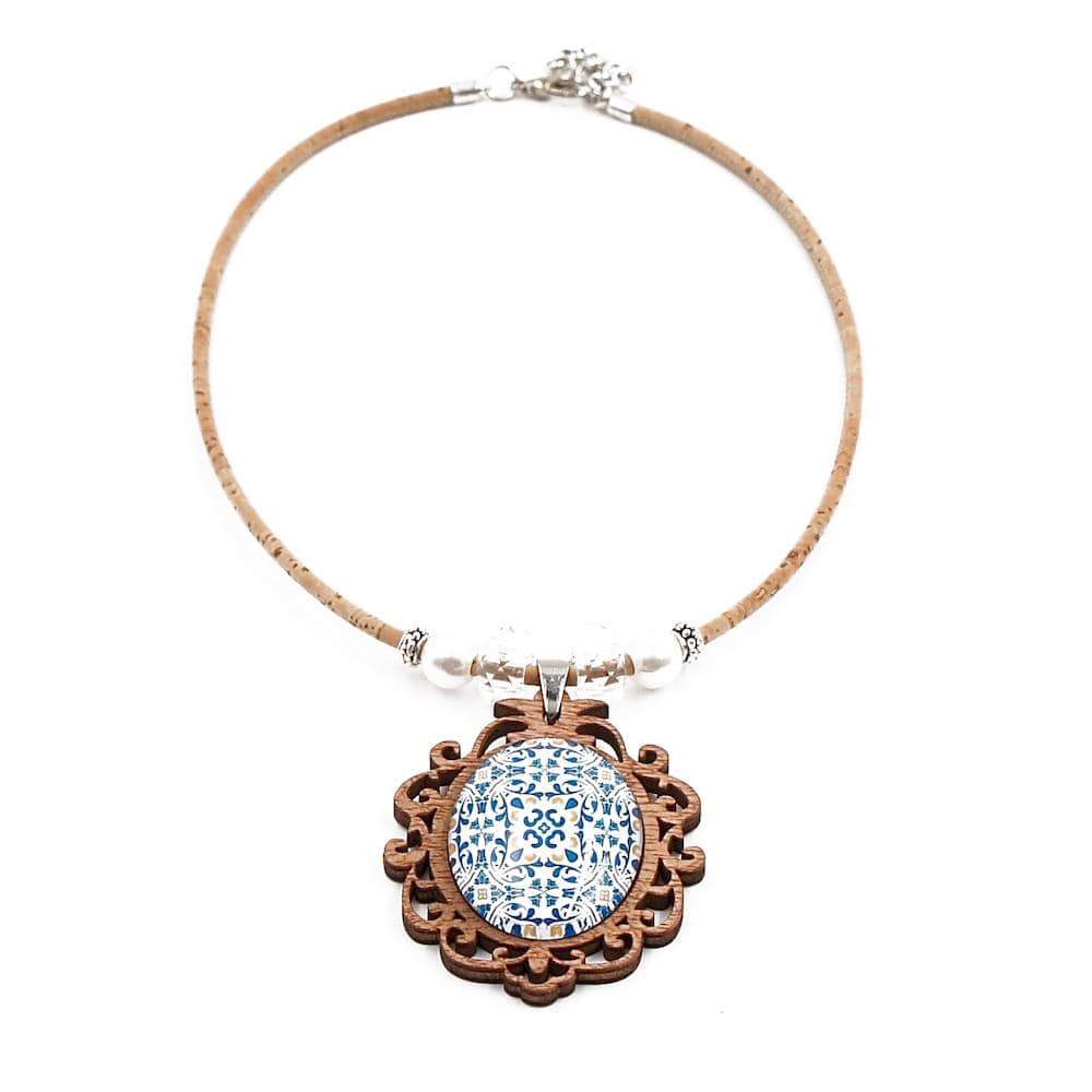 luisa-paix-o-bijoux-collier-li-ge-pendentif-azulejos-bois image 2