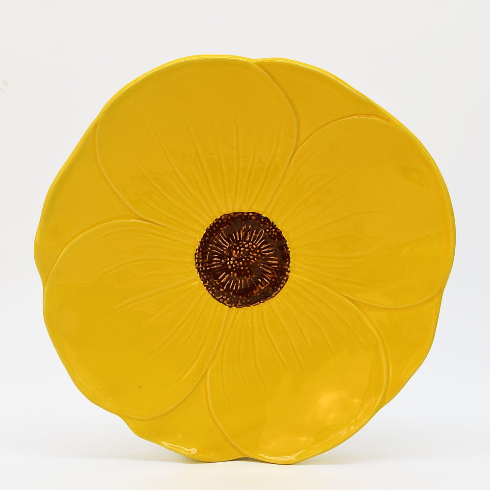 luisa-paix-o-papoila-assiette-c-ramique-jaune-27-cm image 1