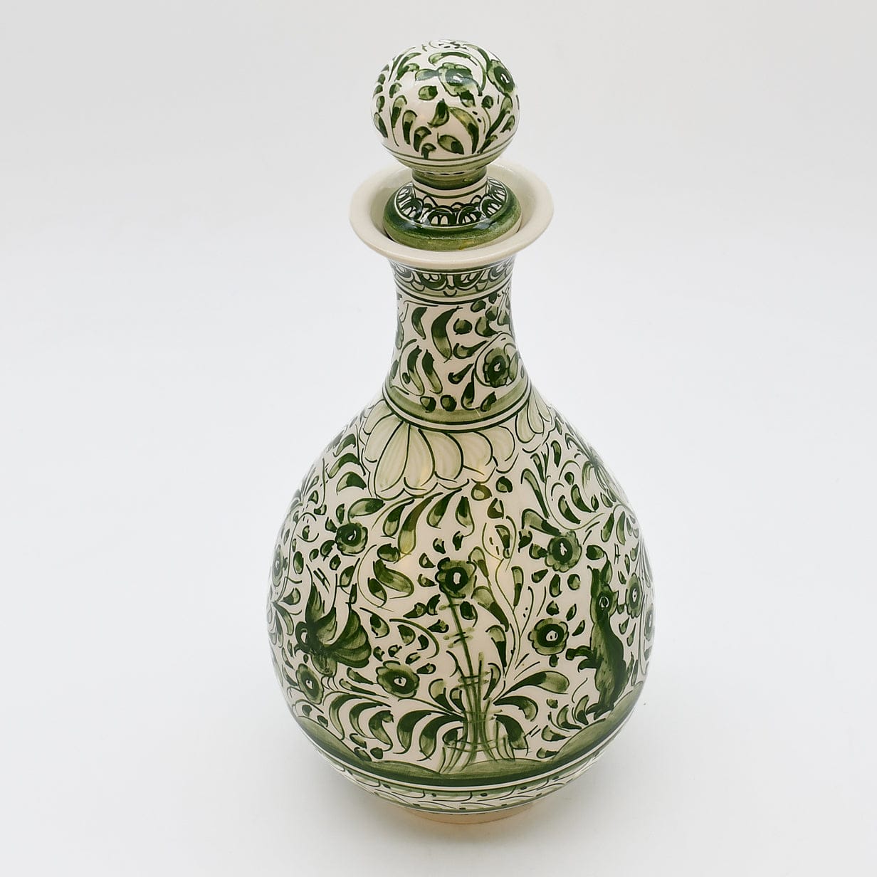 luisa-paix-o-coimbra-carafe-c-ramique-29cm-vert-floral image 4