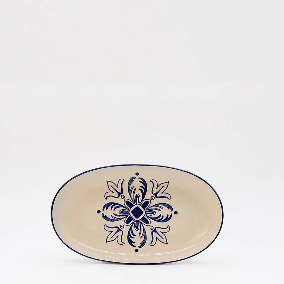 luisa-paix-o-floral-plat-ovale-24-cm-bleu-lave-vaisselle image 1