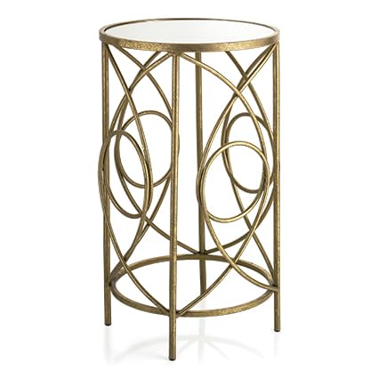 baroni-home-tavoli-table-basse-cylindrique-dor-e-miroir-35x60 image 6