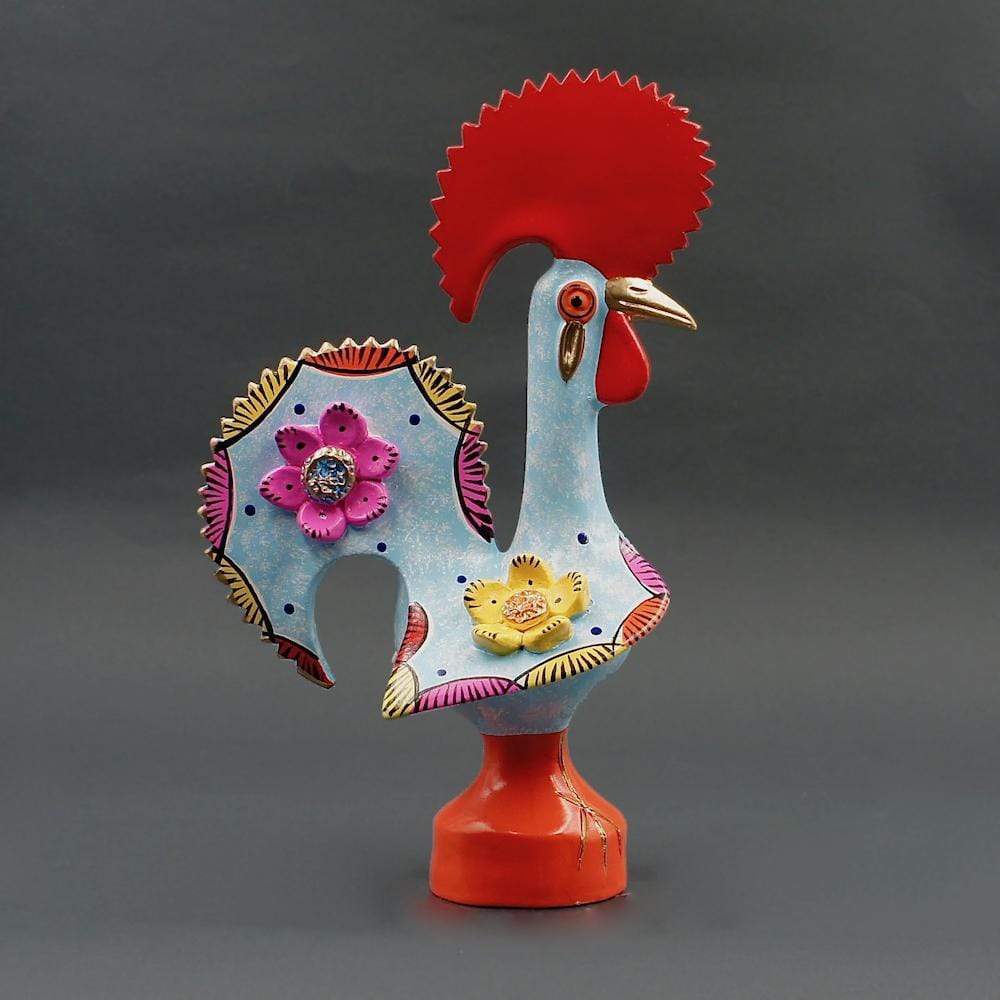 luisa-paix-o-d-coration-coq-barcelos-c-ramique-bleu-25cm-c-ta image 2