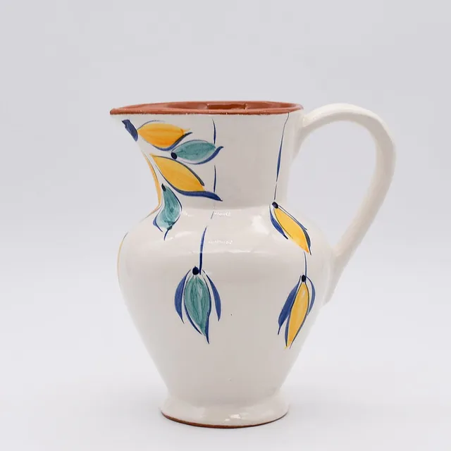 luisa-paix-o-carafe-terre-cuite-jaune-1l-artisanale image 1