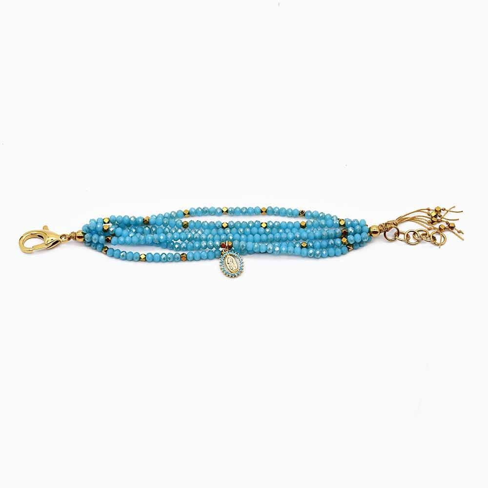 luisa-paix-o-bracelet-perles-verre-turquoise-18-22-cm image 2