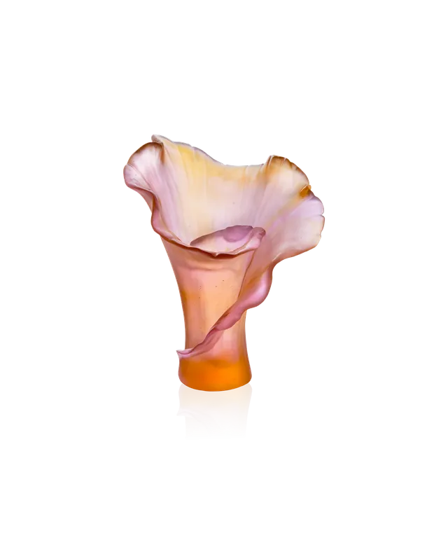 daum-univers-v-g-tal-arum-vase-moyen-mod-le-ambre-rose image 1