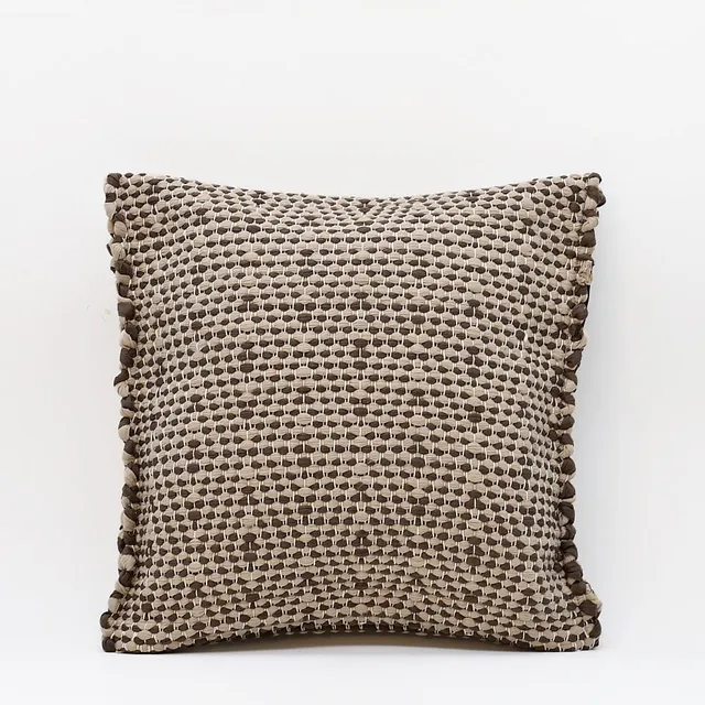 luisa-paix-o-housse-de-coussin-fibres-recycl-es-marron-40x40cm image 1