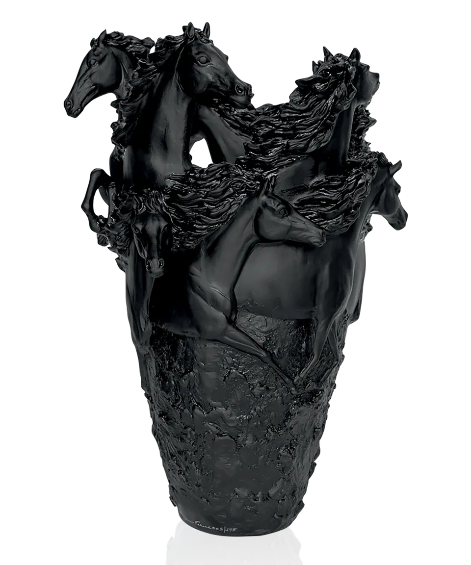 daum-cavalcade-vase-magnum-noir-p-te-de-verre-175-ex image 1