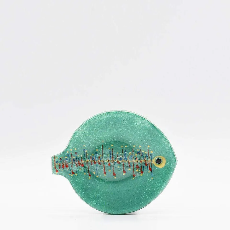 luisa-paix-o-marinha-grande-assiette-verre-19cm-verte image 1