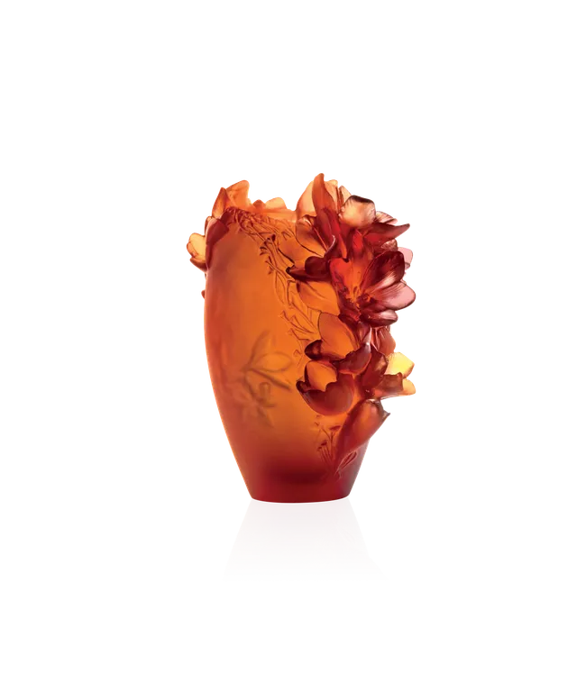 daum-univers-v-g-tal-safran-vase-moyen-mod-le-orange-rouge image 1