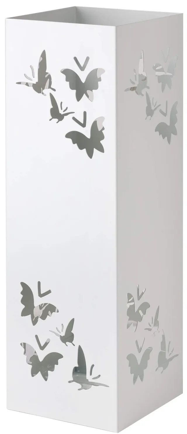 baroni-home-portaombrelli-porte-parapluie-blanc-papillons-49-cm image 1