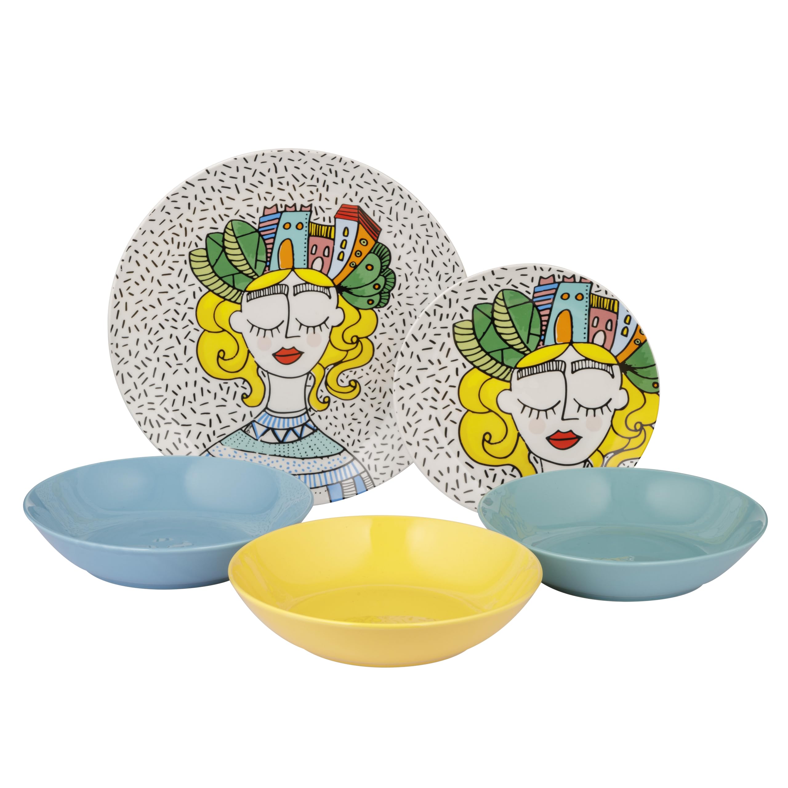 baroni-home-cucina-service-18-assiettes-city-girl-6-pers image 1