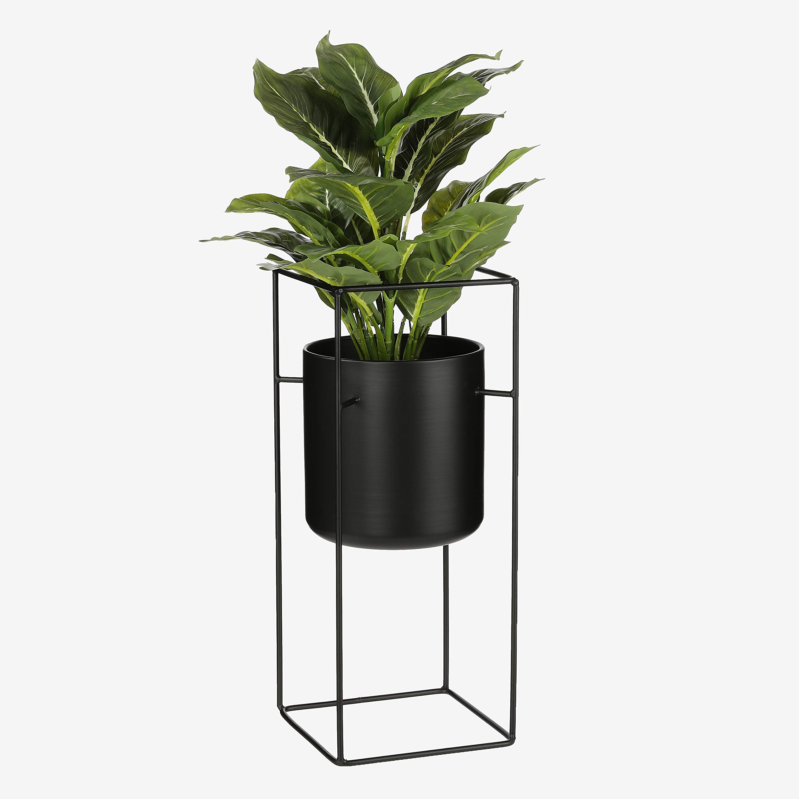 mica-decorations-porte-pot-de-fleurs-m-tal-noir-55-cm image 5