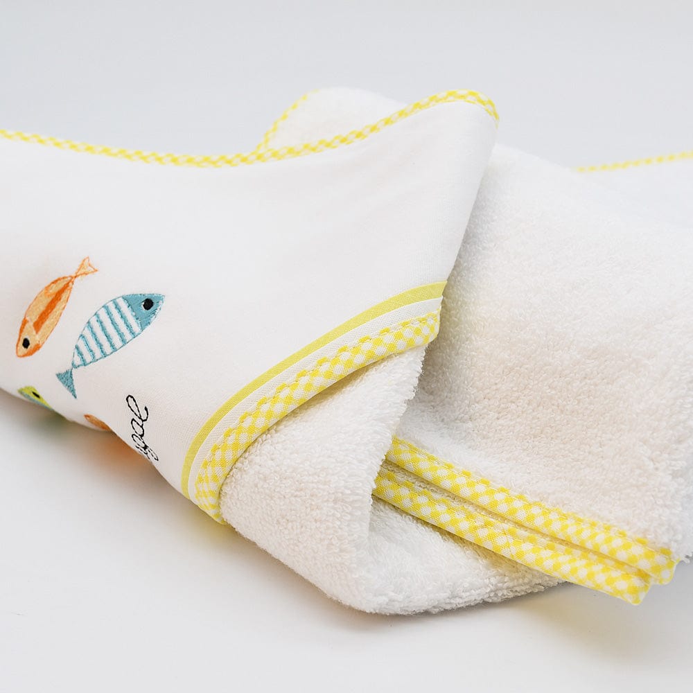 luisa-paix-o-sardinhas-drap-de-bain-b-b-jaune-100x100-coton image 4
