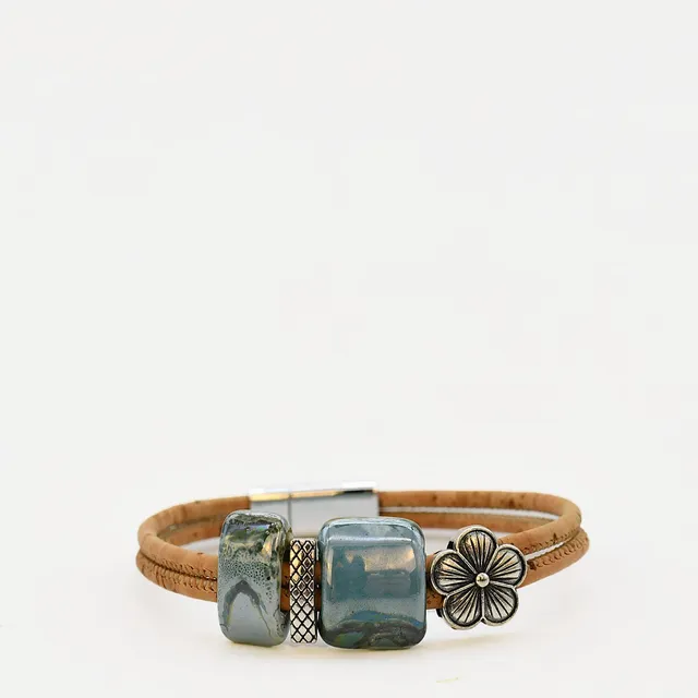 luisa-paix-o-bijoux-du-portugal-bracelet-li-ge-perles-turquoise-20cm image 1