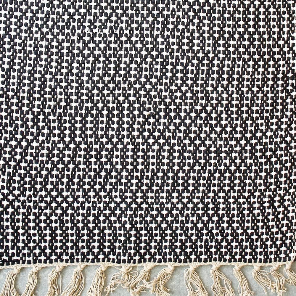 luisa-paix-o-tapis-coton-noir-beige-140x70 image 1
