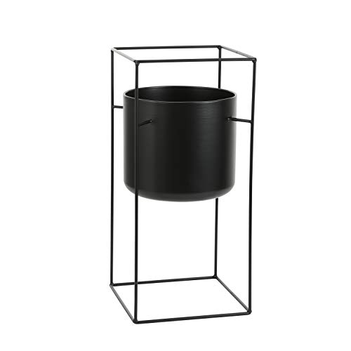 mica-decorations-porte-pot-de-fleurs-m-tal-noir-55-cm image 7