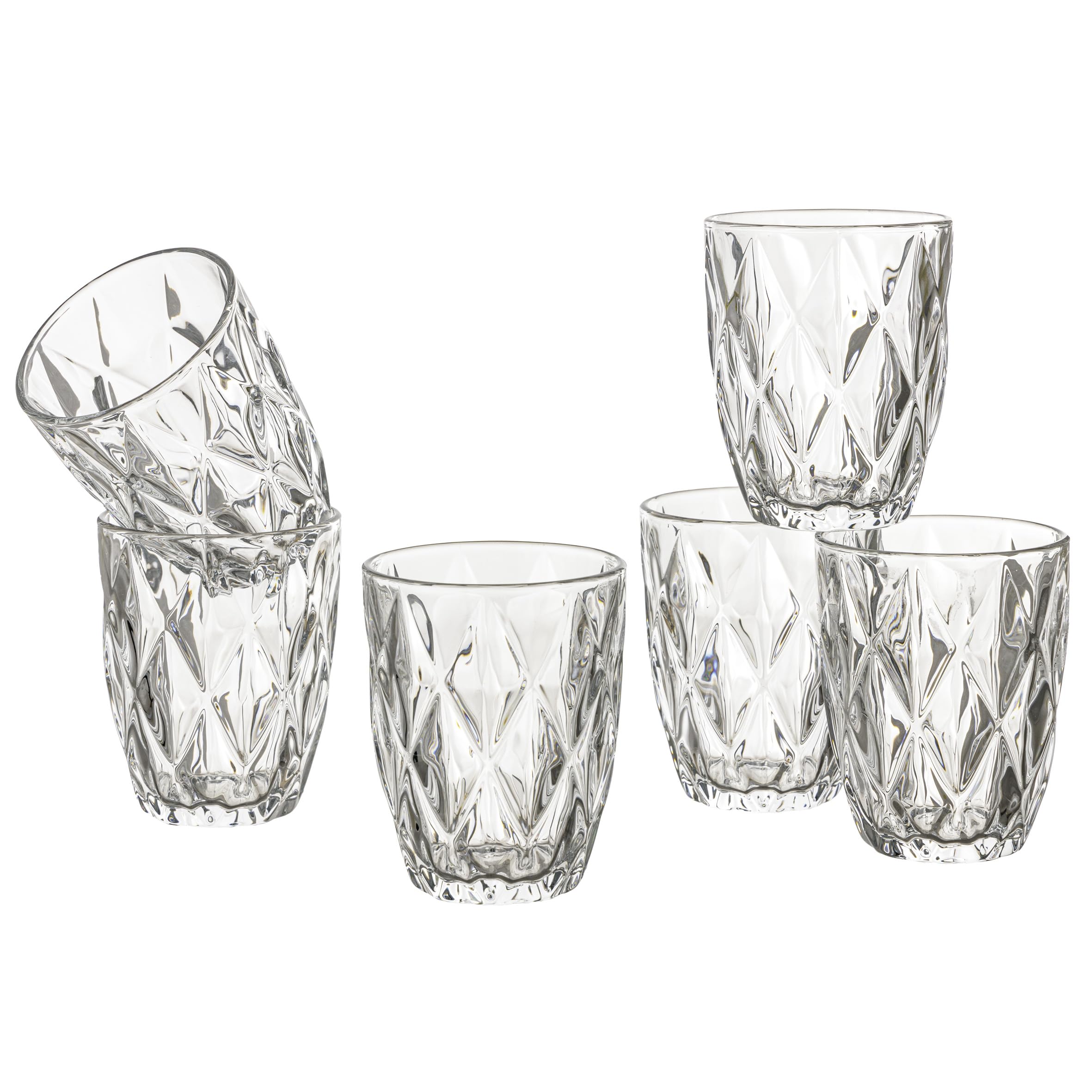 baroni-home-cucina-lot-6-verres-grands-losanges-30cl image 1