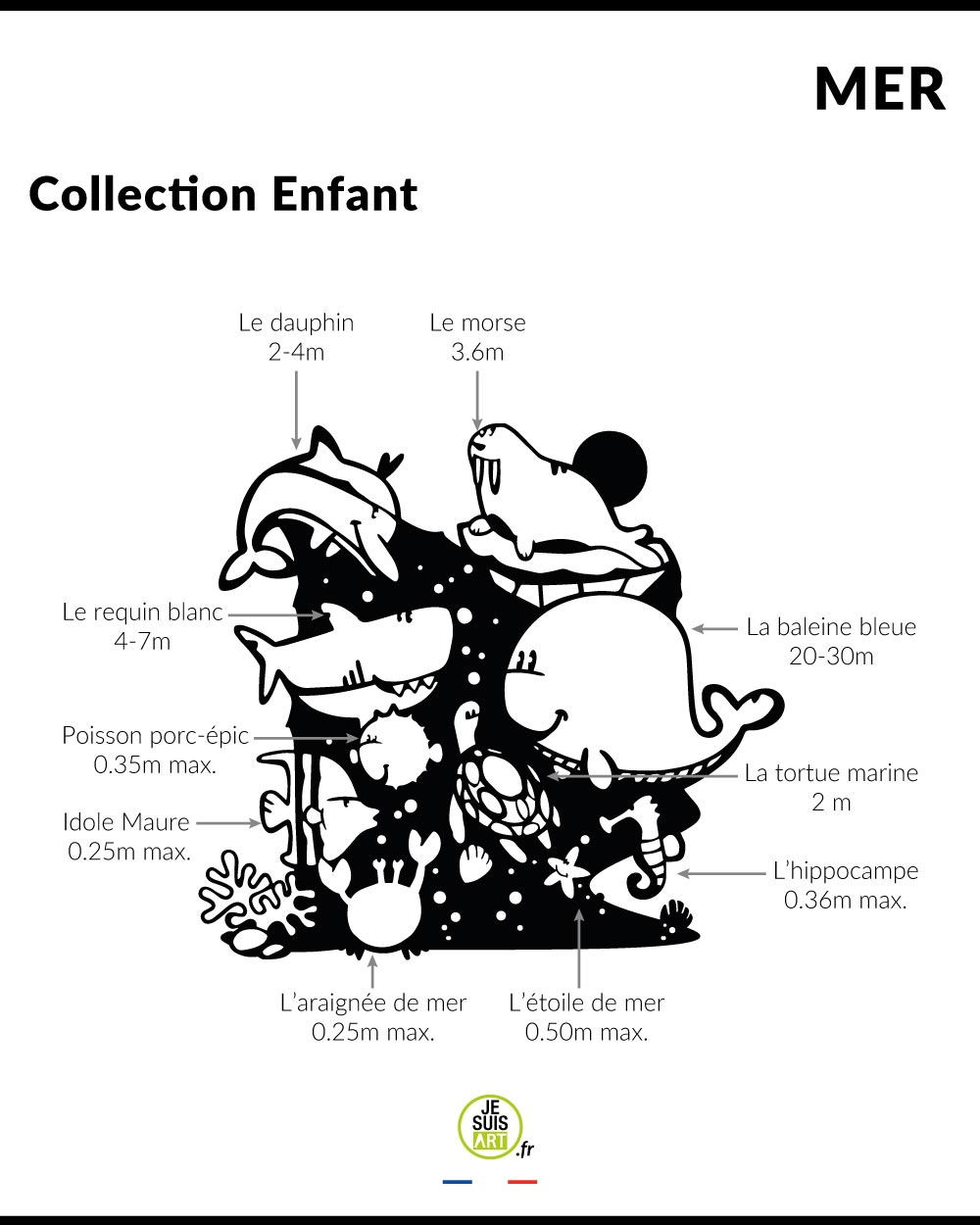 je-suis-art-mer-tableau-chambre-enfant-m-tal-animaux-marins image 4