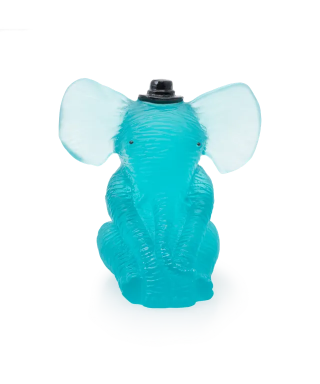 daum-univers-animalier-l-phanteau-sculpture-turquoise image 1