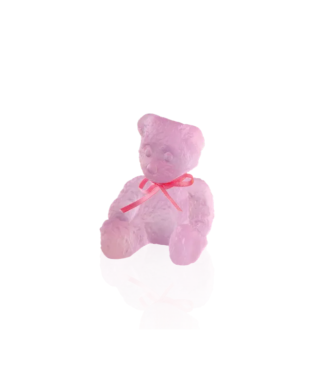 daum-mini-doudours-rose-serge-mansau-ours-cristal image 1