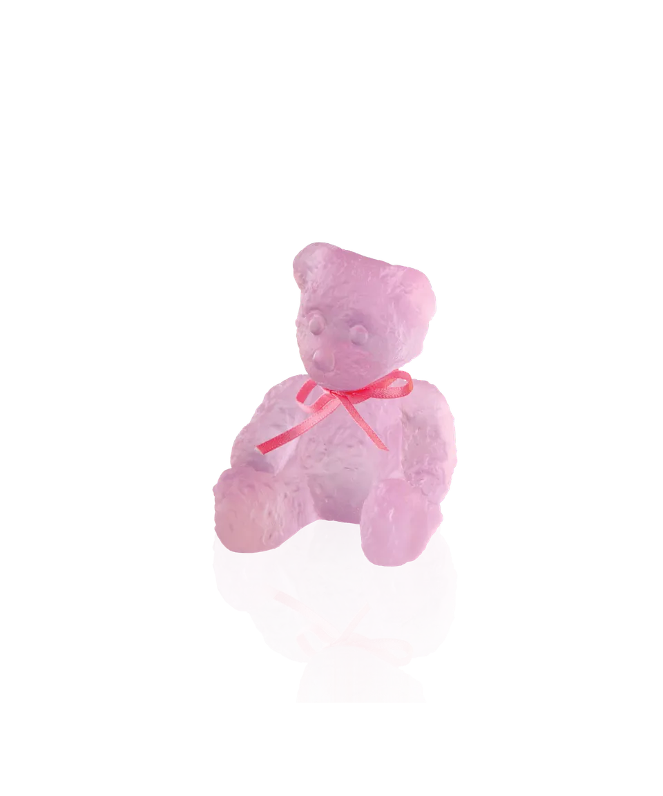 daum-mini-doudours-rose-serge-mansau-ours-cristal image 1