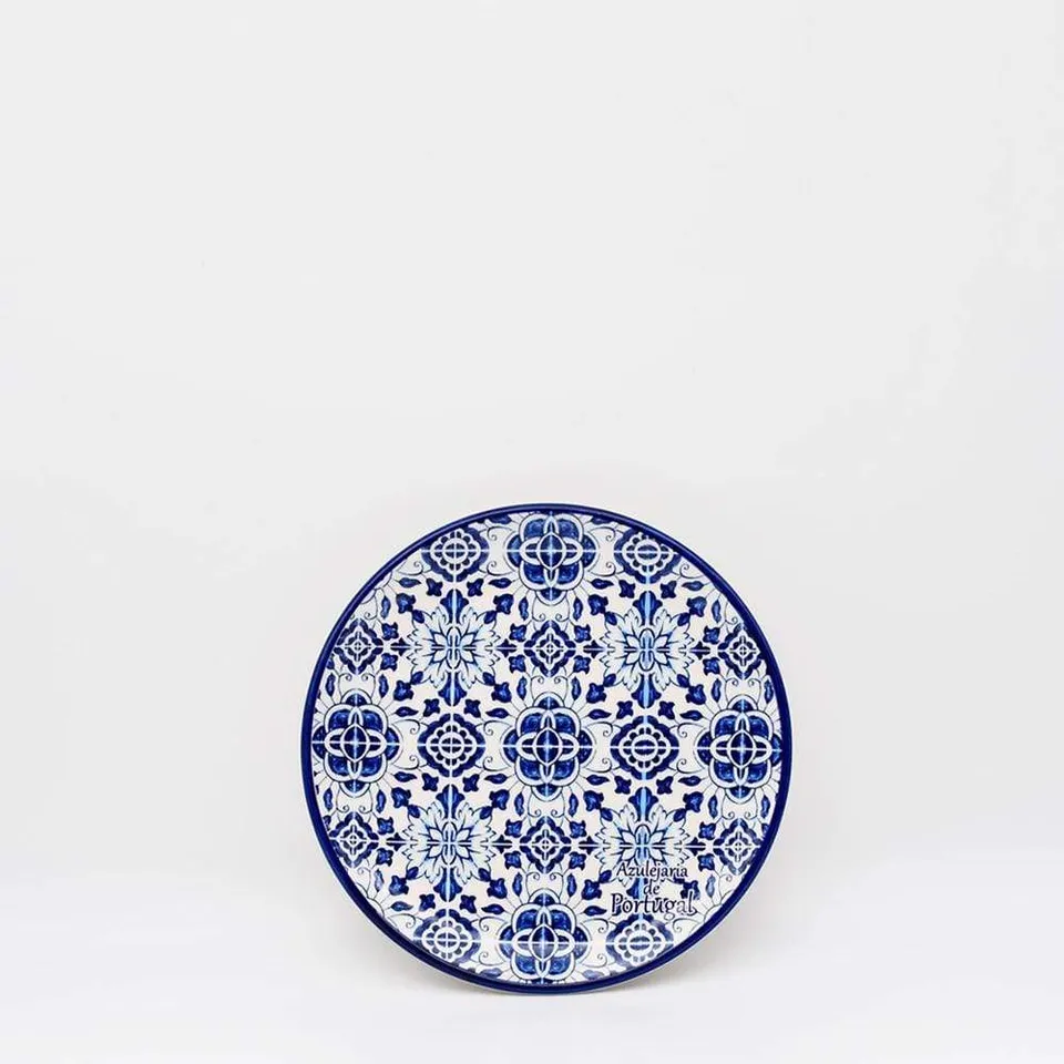 luisa-paix-o-tradicional-assiette-c-ramique-bleue-16cm image 1