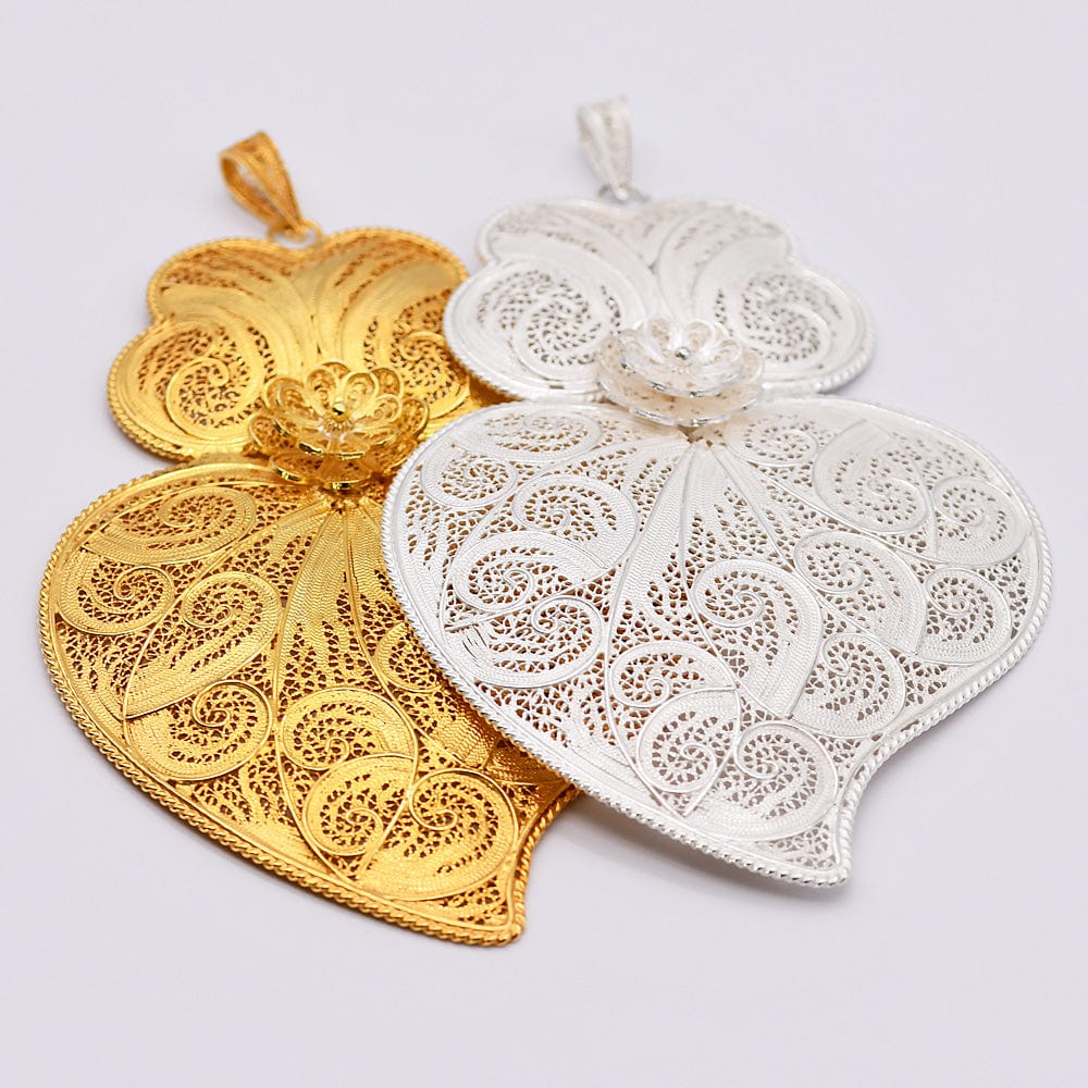 luisa-paix-o-cora-o-de-viana-pendentif-argent-11-cm image 6