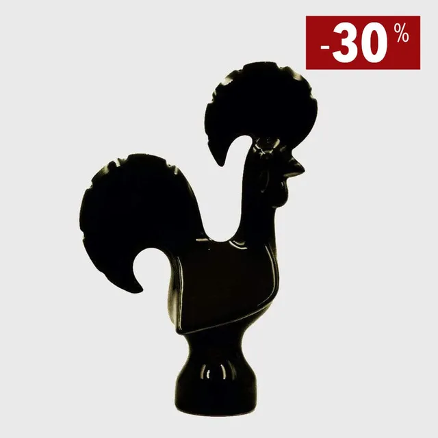 luisa-paix-o-coq-portugais-c-ramique-noir-9-cm-barcelos image 1