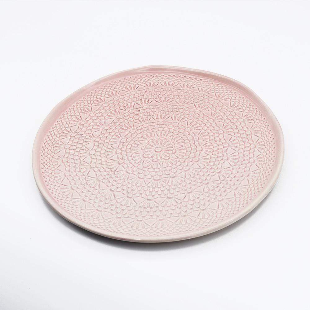 luisa-paix-o-carimbada-assiette-plate-rose-27-cm image 2