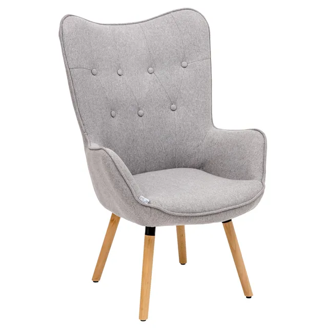 baroni-home-poltrone-fauteuil-gris-tissu-dossier-haut-65x38x105cm image 1