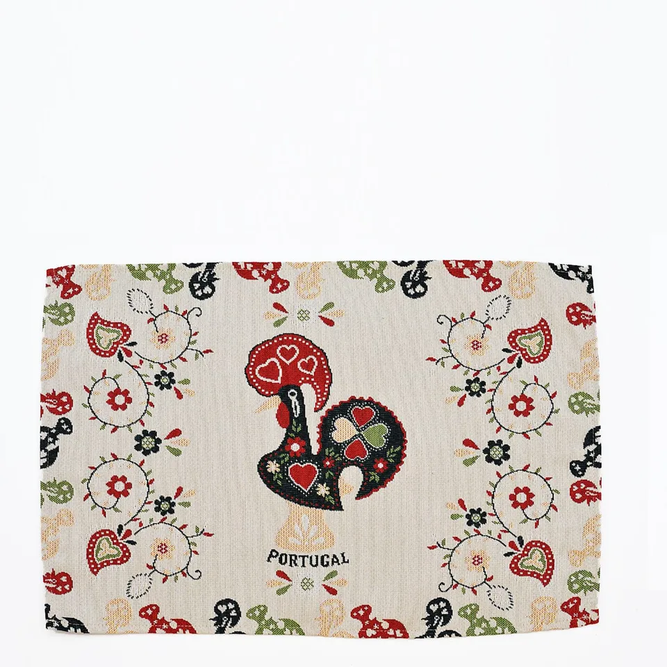 luisa-paix-o-galo-lot-2-sets-de-table-coq-50x32cm image 1