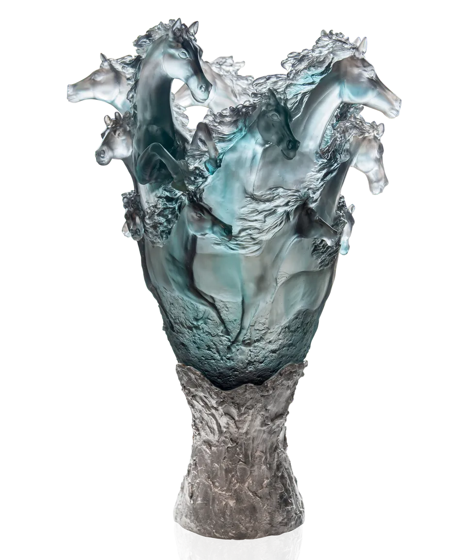 daum-cavalcade-vase-prestige-vase-cristal-bleu-gris-50-ex image 1