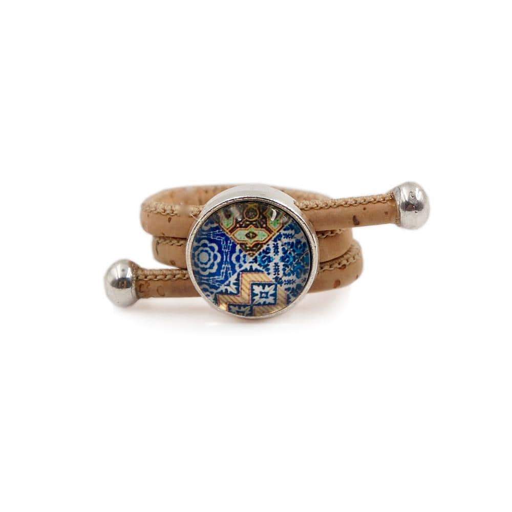 luisa-paix-o-azulejos-bague-ajustable-motif-bleu image 2