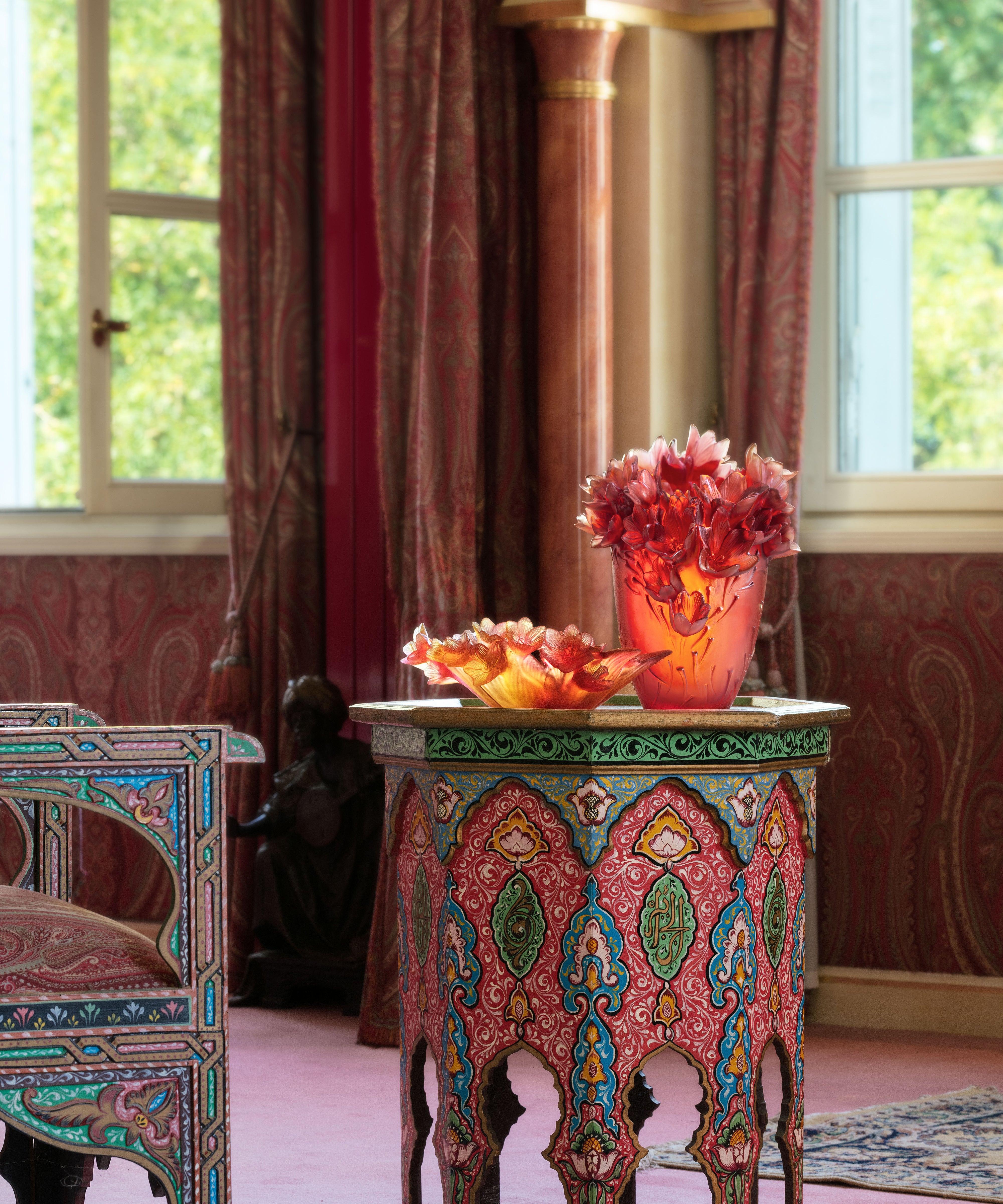 daum-safran-coupe-cristal-rouge-orange image 3