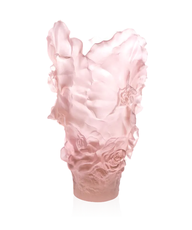 daum-univers-v-g-tal-camelia-vase-magnum-rose-99-ex-cristal image 1