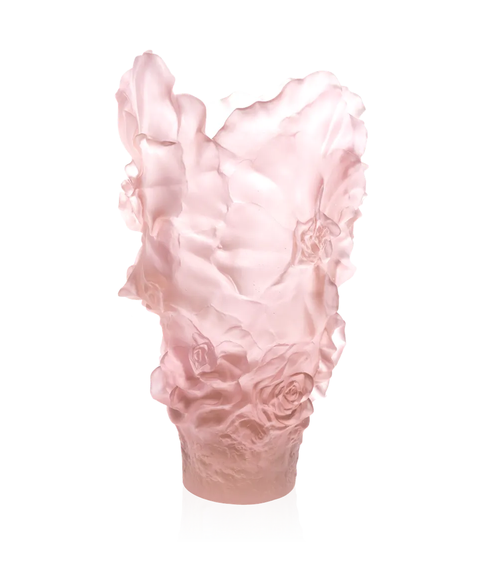 daum-univers-v-g-tal-camelia-vase-magnum-rose-99-ex-cristal image 1
