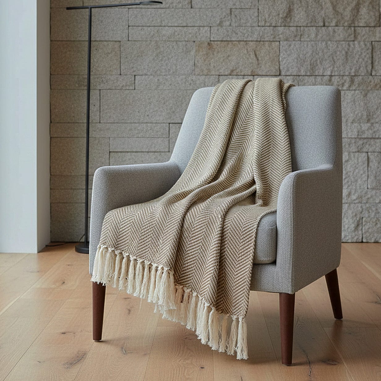 luisa-paix-o-linge-de-maison-plaid-coton-chevrons-beige-200x135 image 2